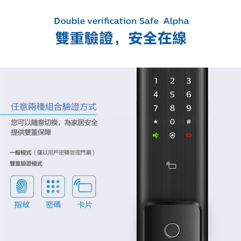 Philips 飛利浦推拉式智能電子鎖 EASYKEY ALPHA ~含基本安裝-細節圖9