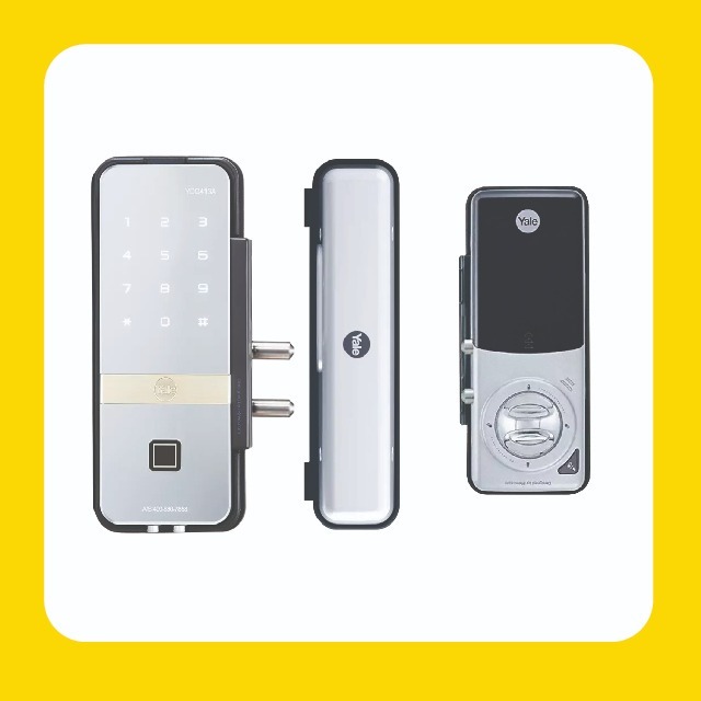 Yale 耶魯YDG-413A玻璃門專用輔助鎖附基本安裝-細節圖3