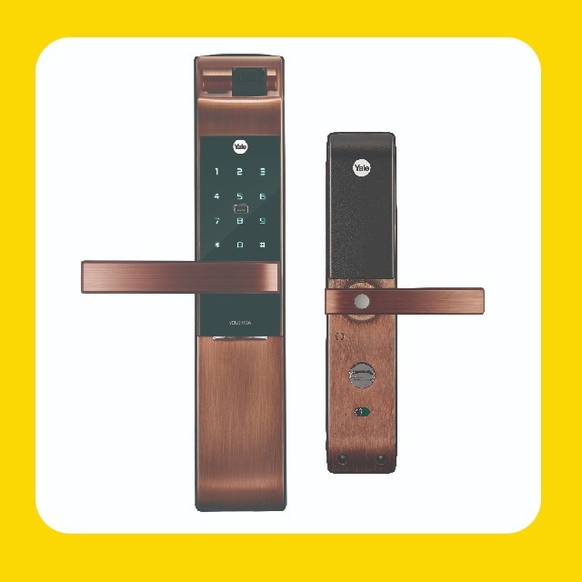 Yale 耶魯YDM-7116A 五合一電子鎖-玫瑰金附基本安裝-細節圖3