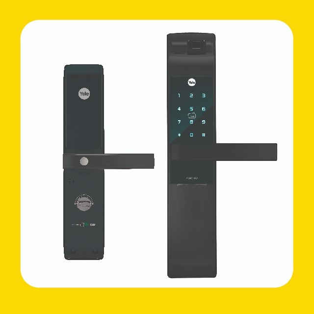Yale 耶魯YDM-7116A 五合一電子鎖-消光黑附基本安裝-細節圖3