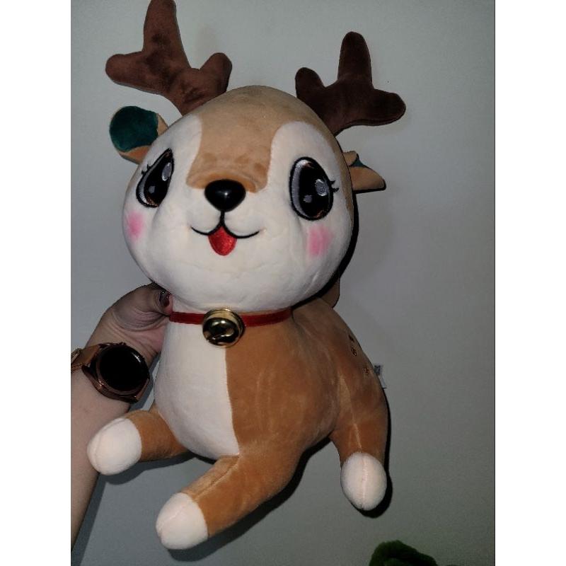 聖誕節大頭麋鹿玩偶約30cm-細節圖2