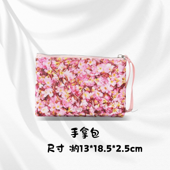 現貨 限量 🌸花漾 粉櫻包 三入組 化妝包 手拿包 小包 女生小物-細節圖5