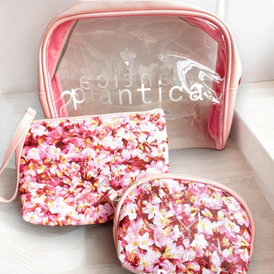 現貨 限量 🌸花漾 粉櫻包 三入組 化妝包 手拿包 小包 女生小物-規格圖5