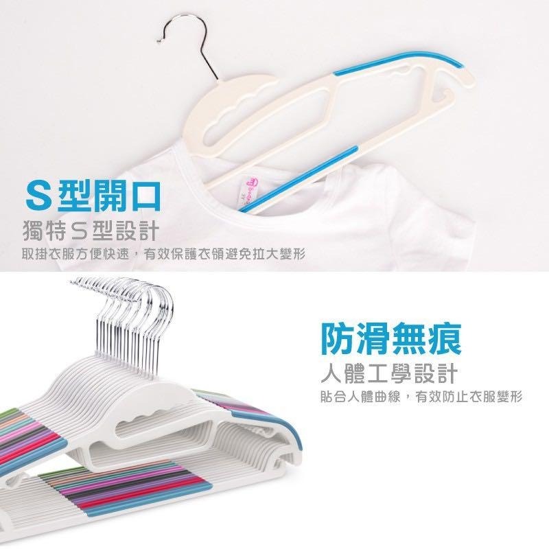 現貨【威靈頓】乾濕二用不傷領防滑衣架(10入/組簡裝版) 掛衣架/吊衣架-細節圖3