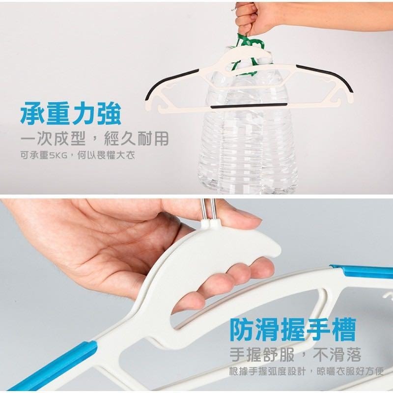 現貨【威靈頓】乾濕二用不傷領防滑衣架(10入/組簡裝版) 掛衣架/吊衣架-細節圖5