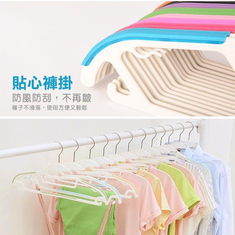 現貨【威靈頓】乾濕二用不傷領防滑衣架(10入/組簡裝版) 掛衣架/吊衣架-細節圖7