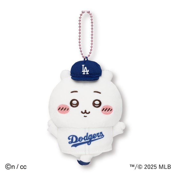 吉伊卡哇 Chiikawa MLB聯名 道奇 小熊 吊飾 娃娃-規格圖2