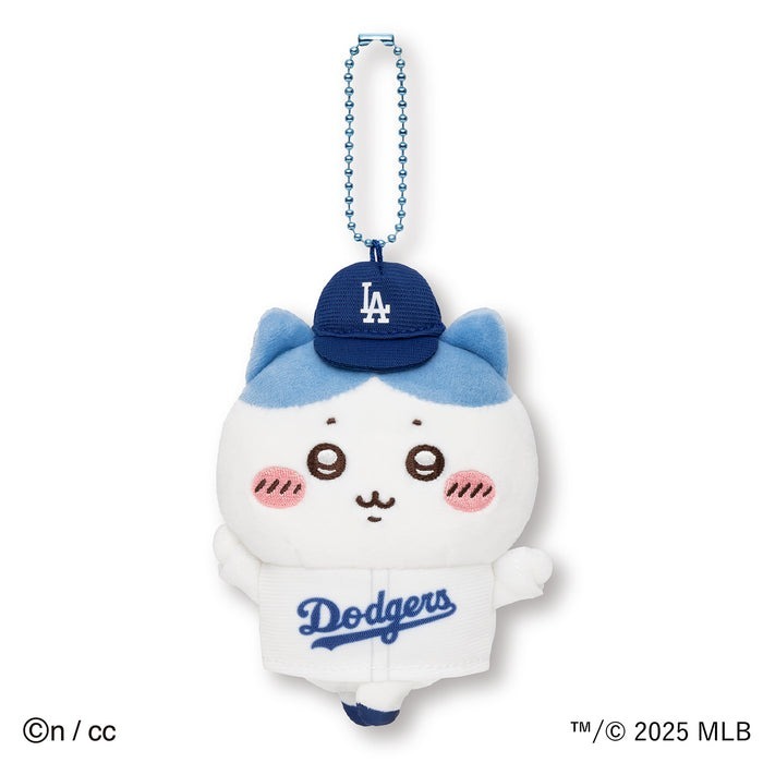 吉伊卡哇 Chiikawa MLB聯名 道奇 小熊 吊飾 娃娃-規格圖2