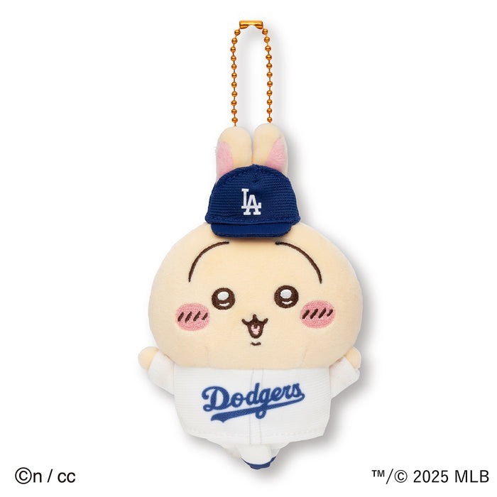 吉伊卡哇 Chiikawa MLB聯名 道奇 小熊 吊飾 娃娃-規格圖2