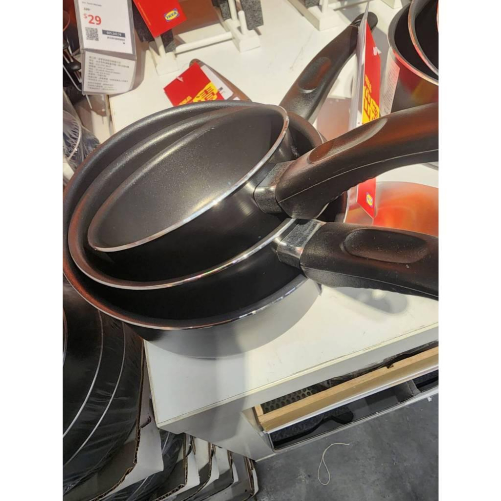 IKEA KAVALKAD 單柄鍋 3件組, 黑色-細節圖2