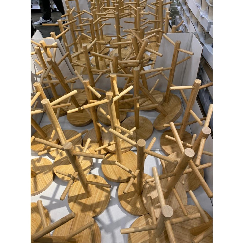 IKEA OSTBIT 竹杯架 杯子收納-細節圖2