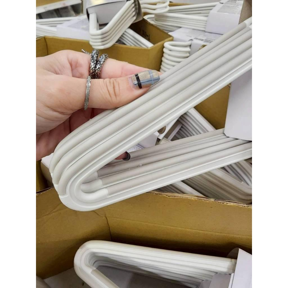 IKEA TRYSSE 衣架 白色 5入組 塑膠衣架 防滑掛衣架 北歐風衣櫥收納必備-細節圖3