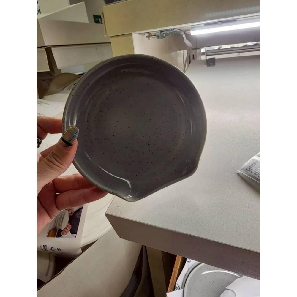 IKEA RÖDSYRA 玻璃湯匙架 廚房湯杓架 鍋鏟擺放盤 淺藍灰色 北歐風-細節圖2