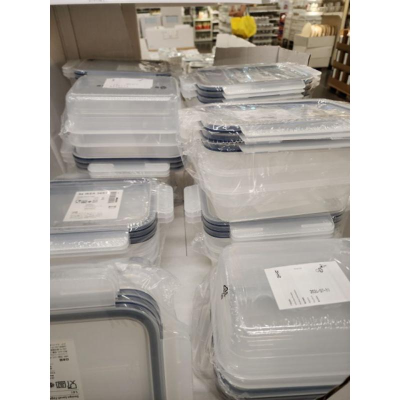 IKEA 365+ 保鮮盒 塑膠3件組 方形/長方形-細節圖3