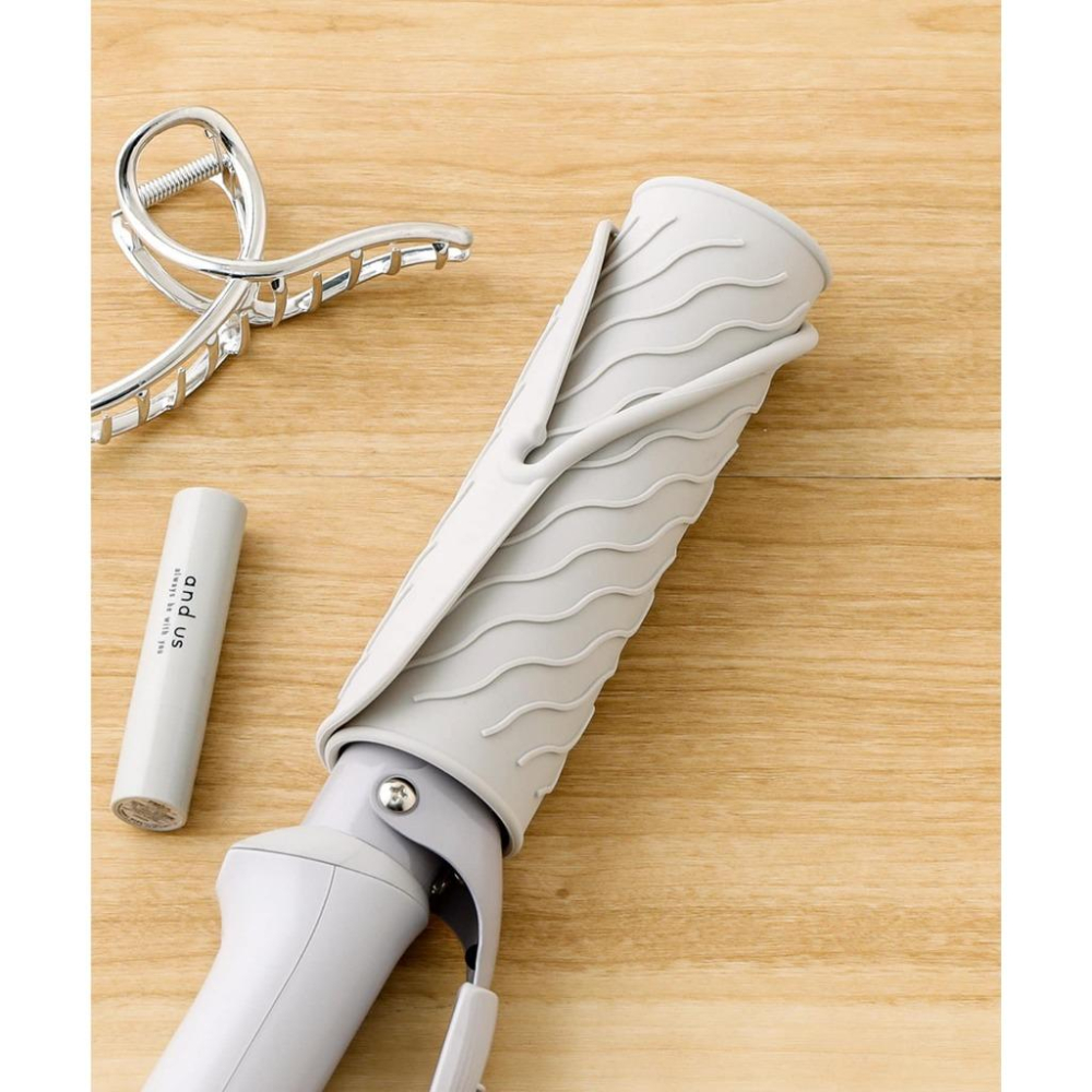 3COINS 2WAY 離子夾防燙墊 收納套 隨身攜帶 耐高溫 防燙墊 收納袋 美髮造型必備 灰色-細節圖3