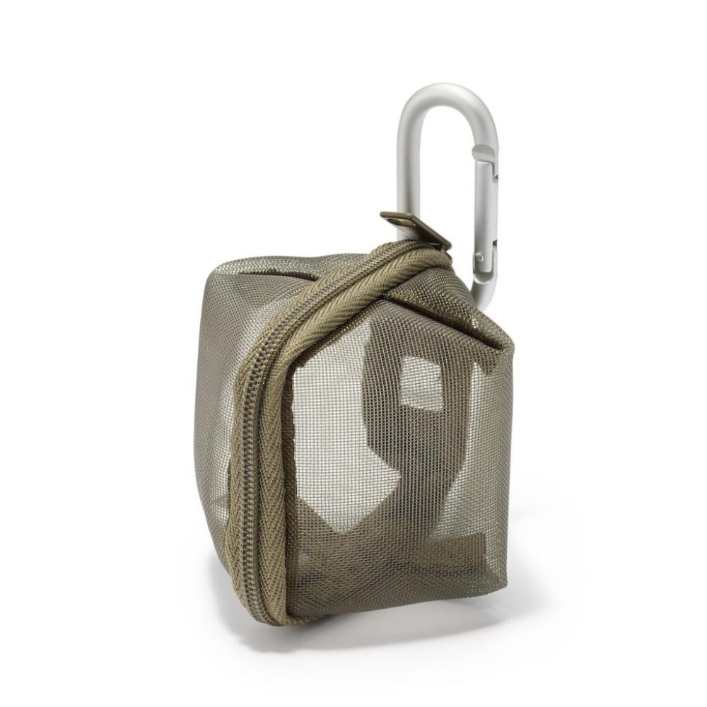 日本限定 無印良品 隨身包 零錢包 耳機包 吊掛包 尼龍網格小包包-細節圖5