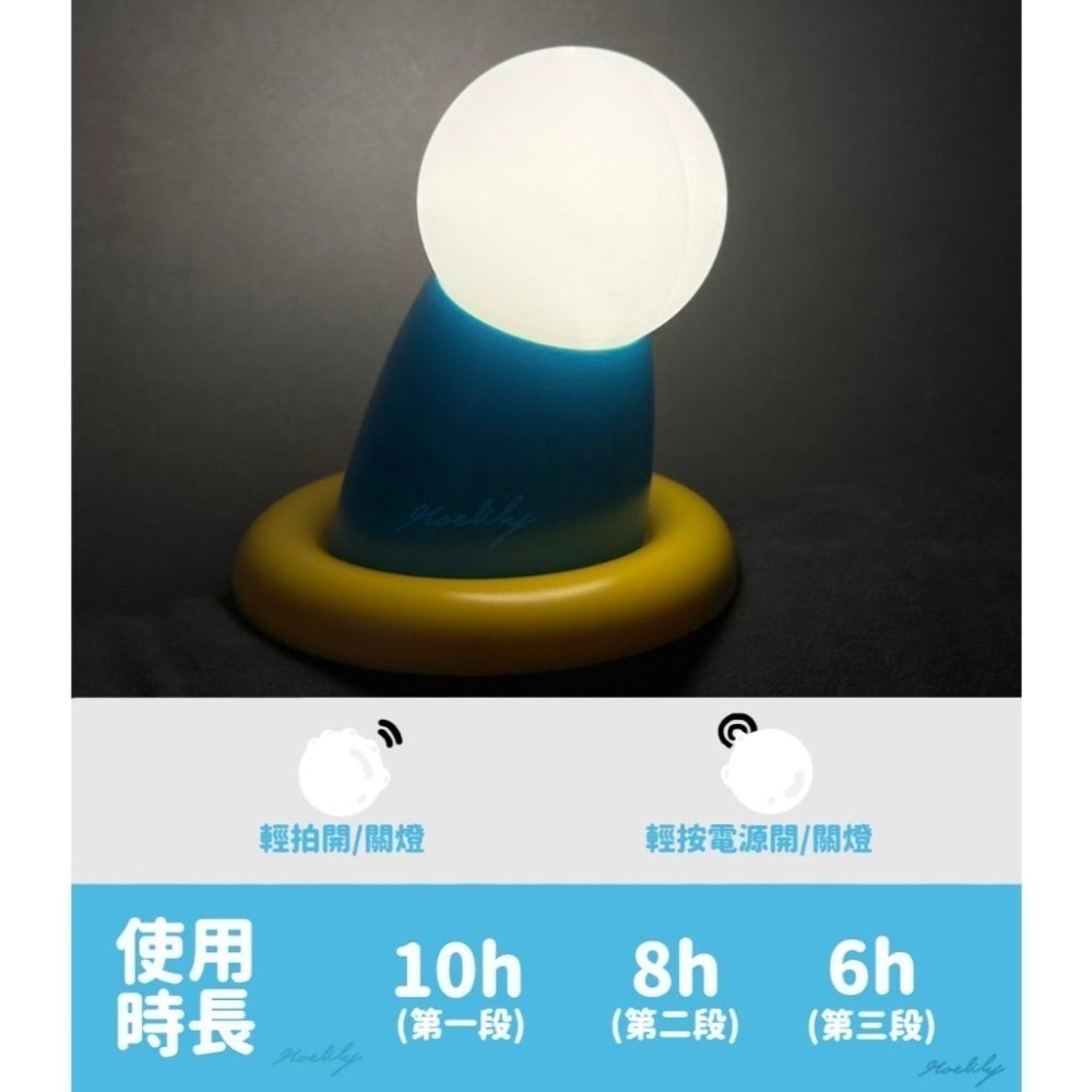 【lilymoon】【🌞現貨速出！】多拉A夢伸出圓手小夜燈 拍打感應 節日送禮 情人節 聖誕 露營 好玩 交換禮物-細節圖5