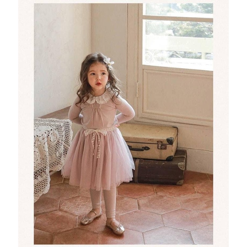 手邊現貨出清-蕾絲紗裙（與內搭褲是一體的唷）-細節圖2