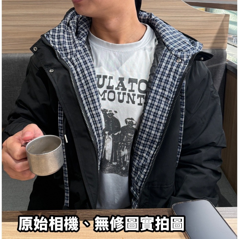 肉肉女孩-連帽格子，衝鋒保暖外套-細節圖9