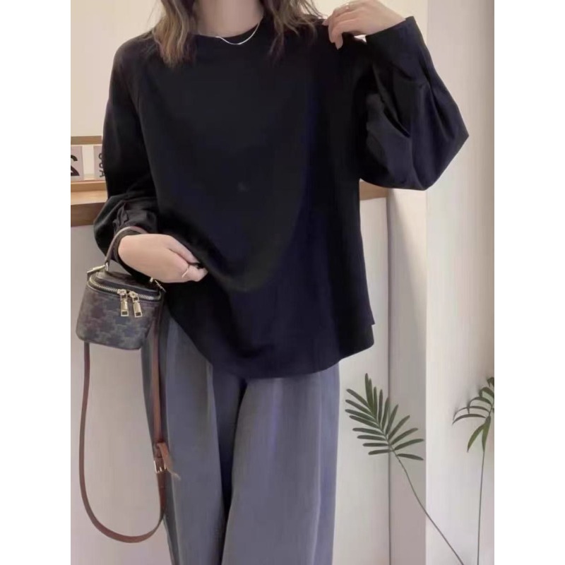 ⭕下單前請先聊聊有無庫存⭕壓摺袖棉T拼接襯衫-細節圖6