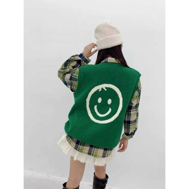 ⭕下單前請先聊聊有無庫存⭕笑臉針織背心-細節圖7