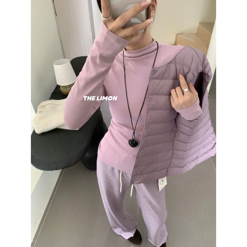 ⭕下單前請先聊聊有無庫存⭕【THE LIMON】爆款立領百搭高彈內搭上衣-細節圖10