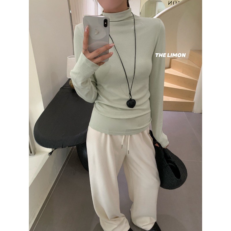 ⭕下單前請先聊聊有無庫存⭕【THE LIMON】爆款立領百搭高彈內搭上衣-細節圖11