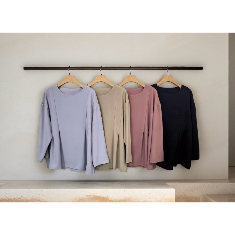 ⭕下單前請先聊聊有無庫存⭕韓系簡約車摺造型上衣-細節圖5