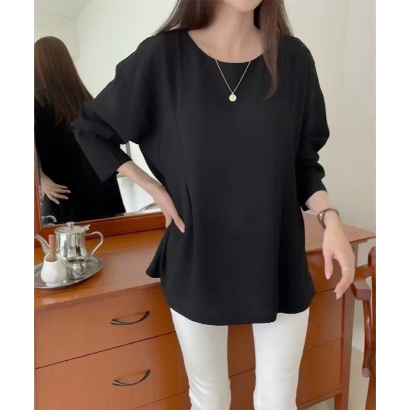 ⭕下單前請先聊聊有無庫存⭕韓系簡約車摺造型上衣-細節圖6