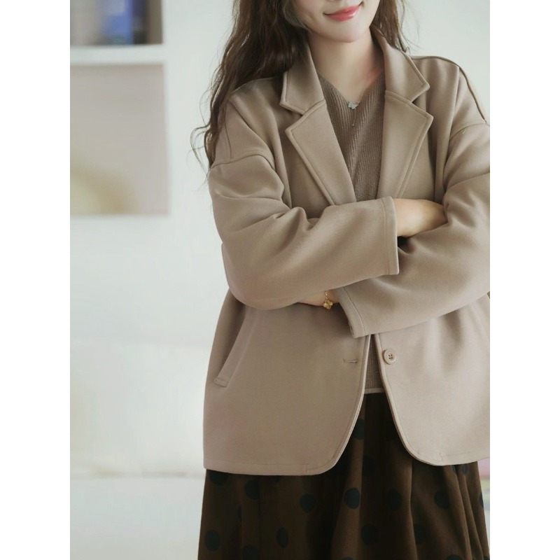 ⭕下單前請先聊聊有無庫存⭕韓系復古空氣棉西裝外套-細節圖2