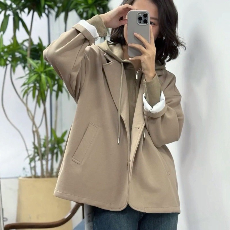 ⭕下單前請先聊聊有無庫存⭕韓系復古空氣棉西裝外套-細節圖8