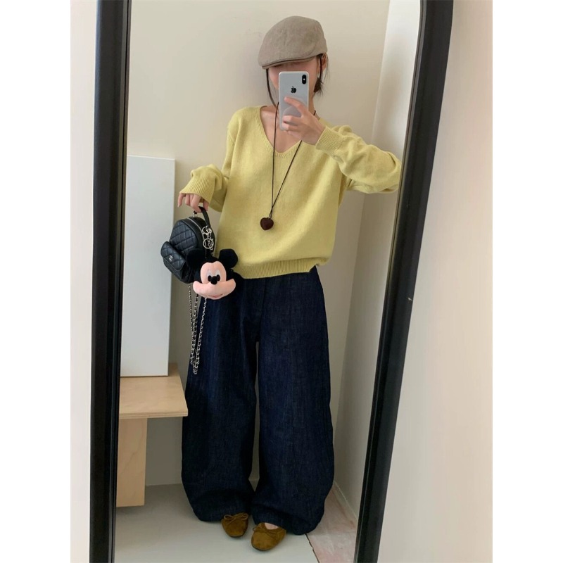 ⭕下單前請先聊聊有無庫存⭕【Y.JIA】韓系V領簡約百搭針織衫-細節圖6