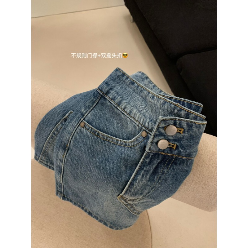 ⭕下單前請先聊聊有無庫存⭕WGWE復古低腰千禧辣妹牛仔短裙-細節圖9