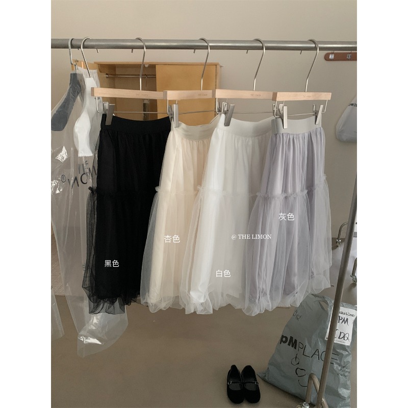 ⭕下單前請先聊聊有無庫存⭕ᴛʜᴇ ʟɪᴍᴏɴ博主款！氛圍感溫柔仙女系花苞紗短裙-細節圖2