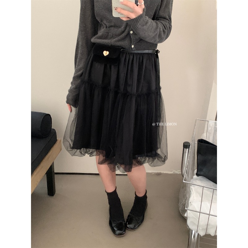 ⭕下單前請先聊聊有無庫存⭕ᴛʜᴇ ʟɪᴍᴏɴ博主款！氛圍感溫柔仙女系花苞紗短裙-細節圖4