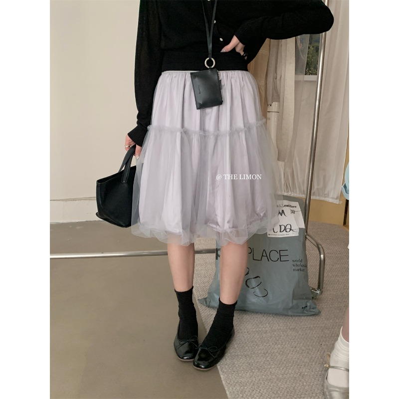 ⭕下單前請先聊聊有無庫存⭕ᴛʜᴇ ʟɪᴍᴏɴ博主款！氛圍感溫柔仙女系花苞紗短裙-細節圖8