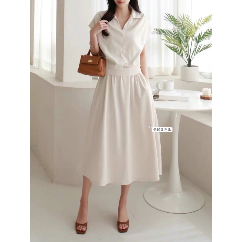 ⭕下單前請先聊聊有無庫存⭕韓系V領拼接假兩件長洋-細節圖3