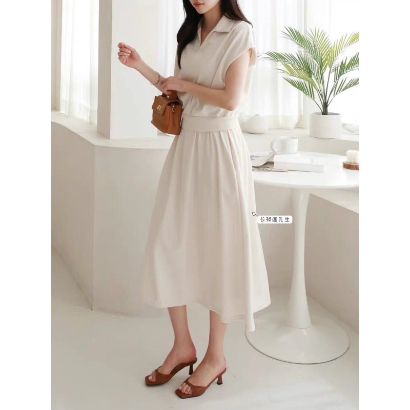 ⭕下單前請先聊聊有無庫存⭕韓系V領拼接假兩件長洋-細節圖6