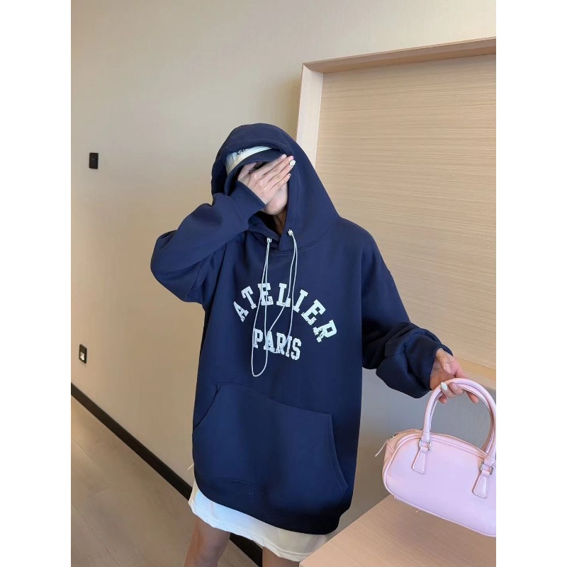 ⭕下單前請先聊聊有無庫存⭕韓系大版假兩件字母印花帽T-細節圖4