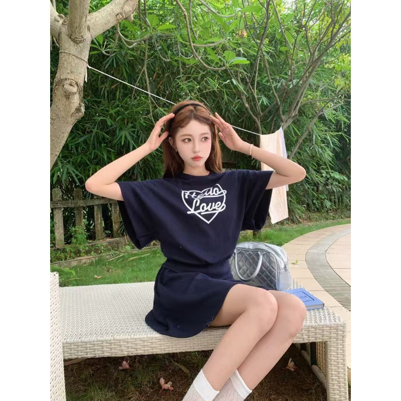 ⭕下單前請先聊聊有無庫存⭕韓妞愛心字母飛袖套裝-細節圖7