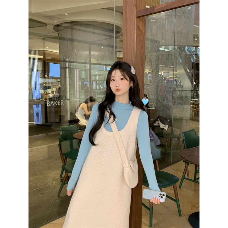 ⭕下單前請先聊聊有無庫存⭕氣質甜美羊呢背心裙配包包二件式-細節圖7