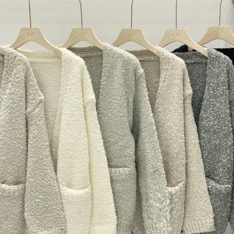 ⭕下單前請先聊聊有無庫存⭕慵懶風軟糯口袋針織外套-細節圖2