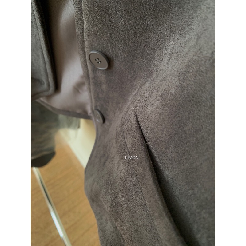 ⭕下單前請先聊聊有無庫存⭕ʟᴇᴍᴏɴ sᴛᴜᴅɪᴏ美式V領復古麂皮絨背心-細節圖4