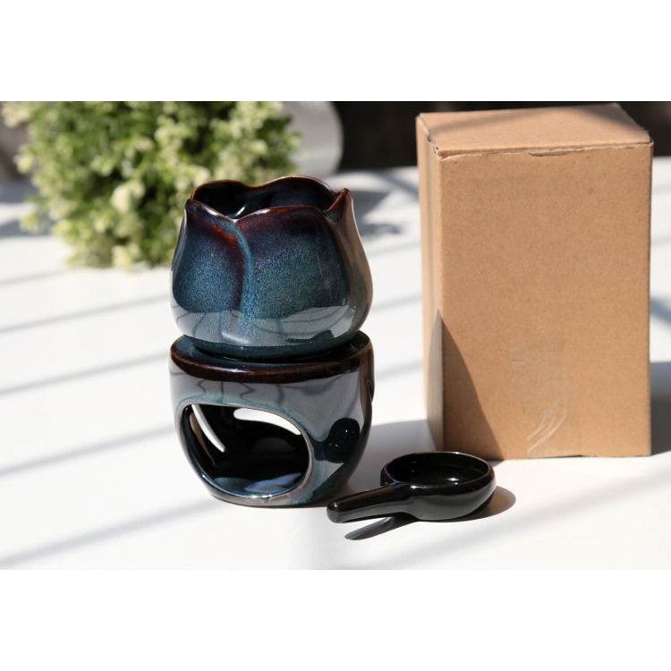 (附防燙燭托)薰香 200ml 超大容量 分離式 易清洗 蠟燭香薰燈 陶瓷擺飾 精油薰香爐 大容量使用更方便-細節圖3