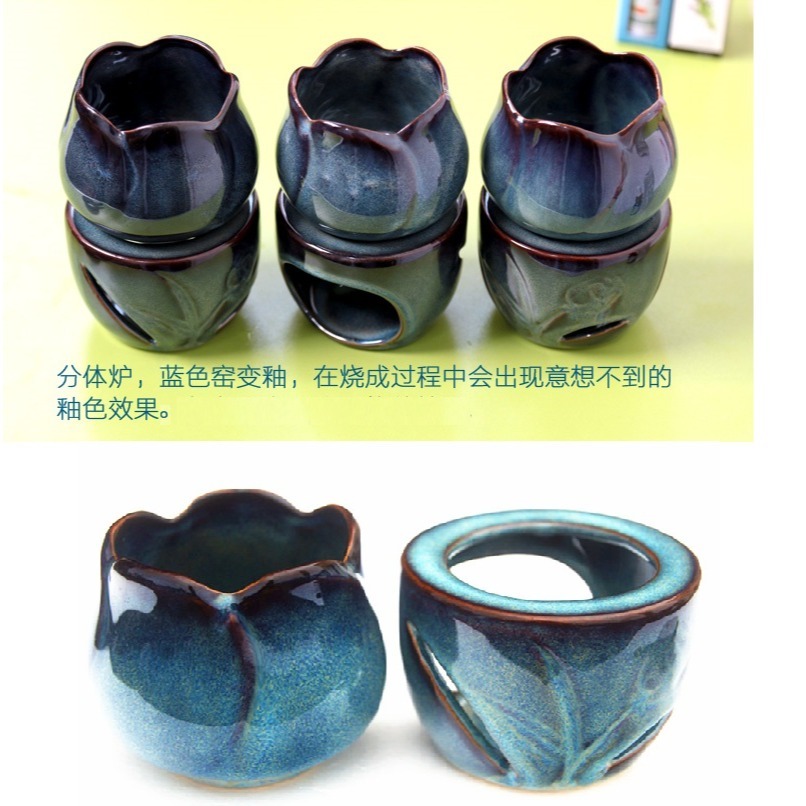 (附防燙燭托)薰香 200ml 超大容量 分離式 易清洗 蠟燭香薰燈 陶瓷擺飾 精油薰香爐 大容量使用更方便-細節圖9