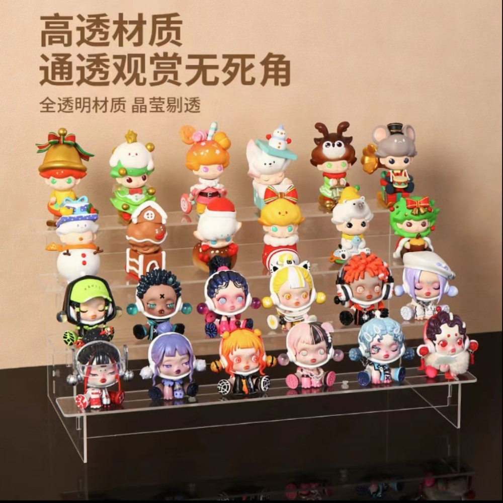 現貨 20CM 29CM 免工具 高透壓克力公仔架 展示架 層架 梯架 收納架 擺飾架 公仔盒架-細節圖5