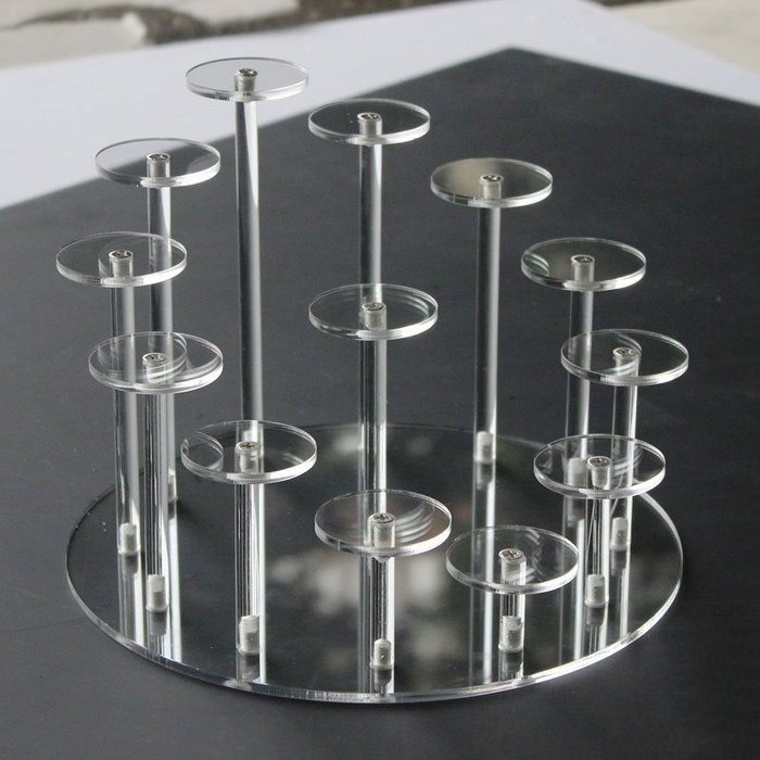 現貨 透明 9/12/13層款 簡易拆裝 完美呈現 螺絲固定 圓形 公仔架 展示架 飾品架 高低架  擺飾 整理收納-細節圖2