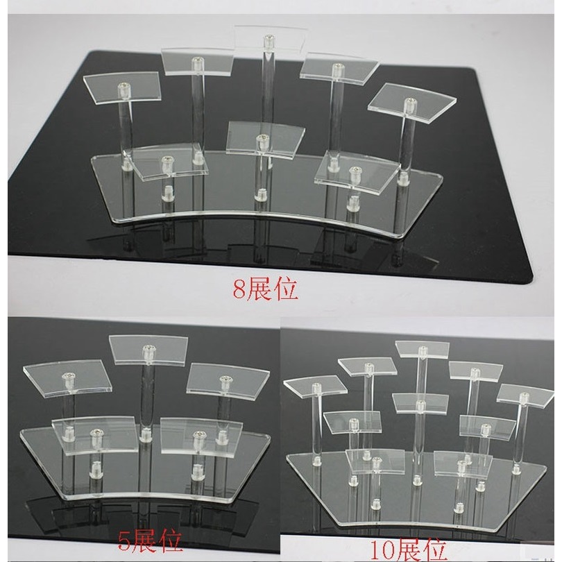 現貨 2色  8/ 10位款 扇型 展示架  螺絲固定 公仔架 展示架 飾品架 擺飾架 小物架-細節圖2