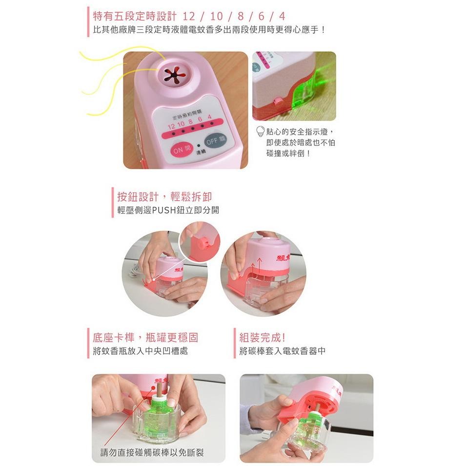 鱷魚 全自動定時預約液體電蚊香器 (電蚊香器+補充瓶46ml) IC劑記憶定時電蚊香器 蝦皮代開發票-細節圖4