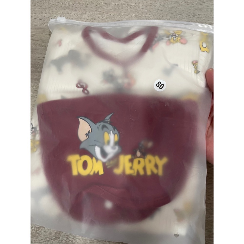 湯姆貓與傑利鼠維尼圍兜兜連身褲組合-細節圖2